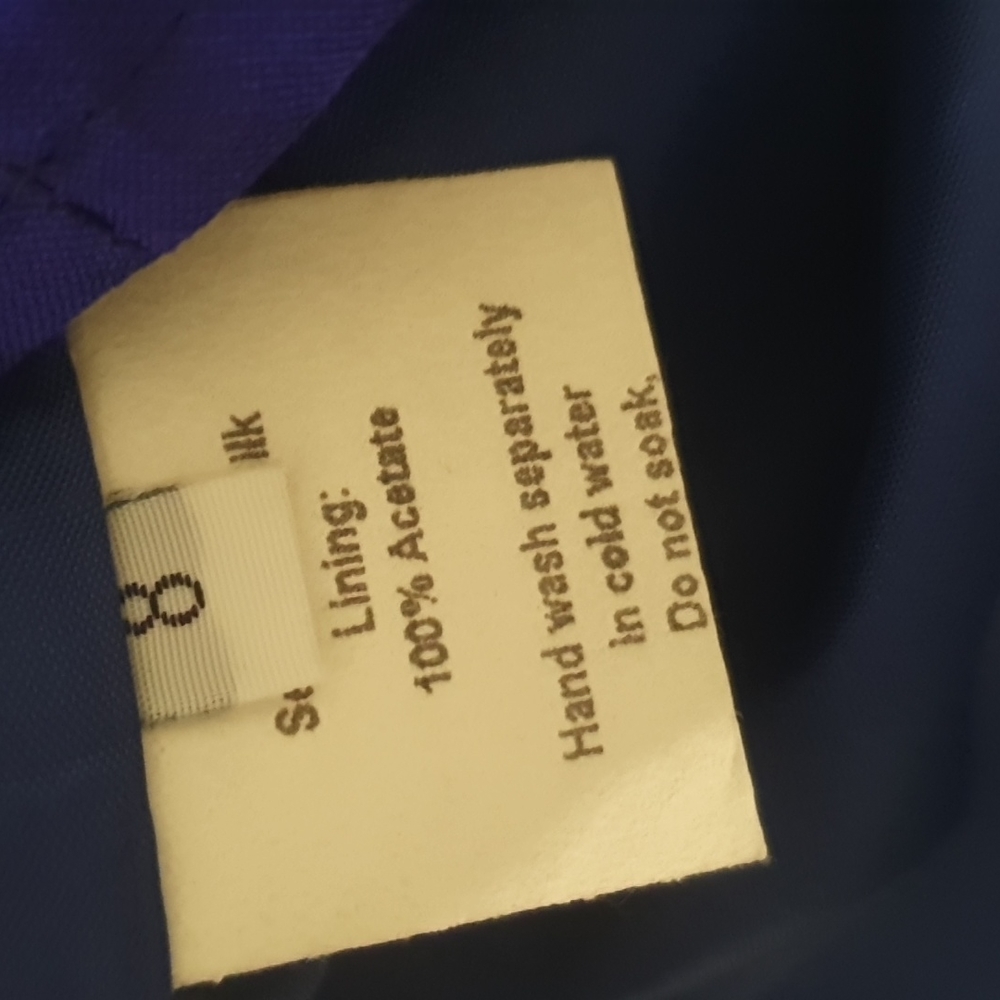 Nina Maya Size 8 Silk Dress Blue Purple - Picture 9 of 10